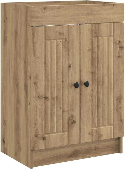 vidaXL Badschrank Unter dem Waschbecken Artisan-Eiche, Braun, B/T/H: 81,0 x 37,5 x 37,5 cm - Bild 1