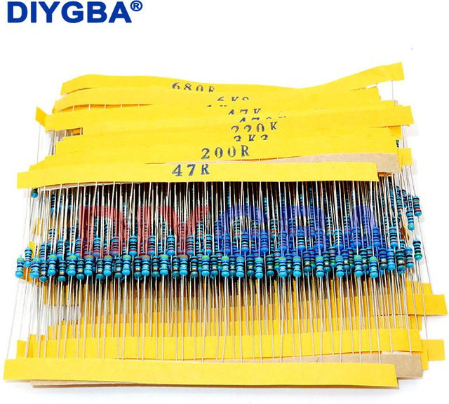 DNIGEF Widerstand Set mit 600 Teilen und 30 Arten, 1/4W Metallfilm-Widerstände 1% Toleranz, Sortiment in Multicolor - Bild 1