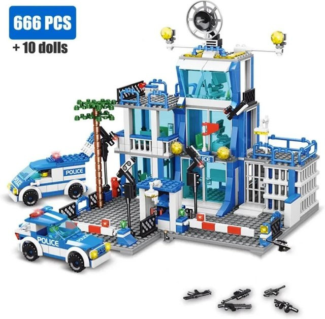 Bohui Toys Stadtgebiet Polizei Weltraumanlage Bausteine 666-teiliges Set - Bild 1