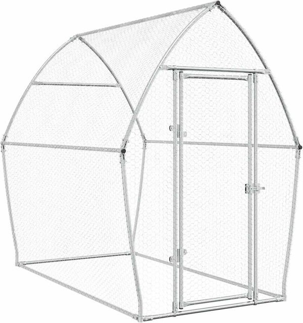 Hühnerstall von VD Home Furnishing aus verzinktem Stahl in Silber, B/T/H: 200 x 105 x 182 cm - Bild 1