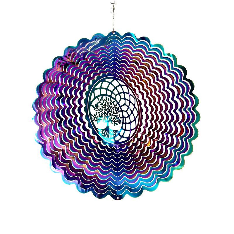 3D-Windspiel Baum des Lebens von Trowel & Seed aus Edelstahl in Multicolor mit Hochglanzoberfläche - Bild 4