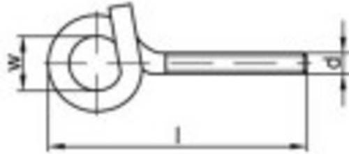 TOOLCRAFT Deckenhaken aus Stahl, galvanisch verzinkt, Silber, 10 Stück, 16 cm - Bild 1