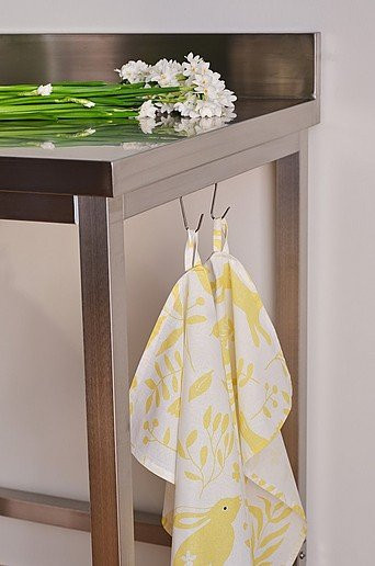 Jotex SPRING BLOOM Küchentuch im 2er-Pack aus Baumwolle mit floralem Muster in Gelb, B/T/H: 70 x 50 x 2 cm - Bild 1
