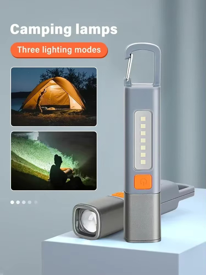 BALDR Mini COB-Taschenlampe mit LED XPE, wiederaufladbare LED-Laterne mit Zoom und Haken für Outdoor, Angeln und Camping - Bild 5