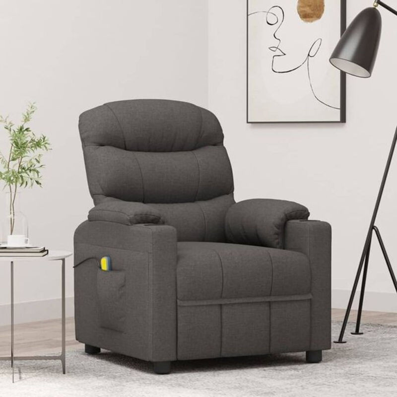 Massagesessel Relaxsessel von vidaxl in Anthrazit aus Stoff - Bild 1
