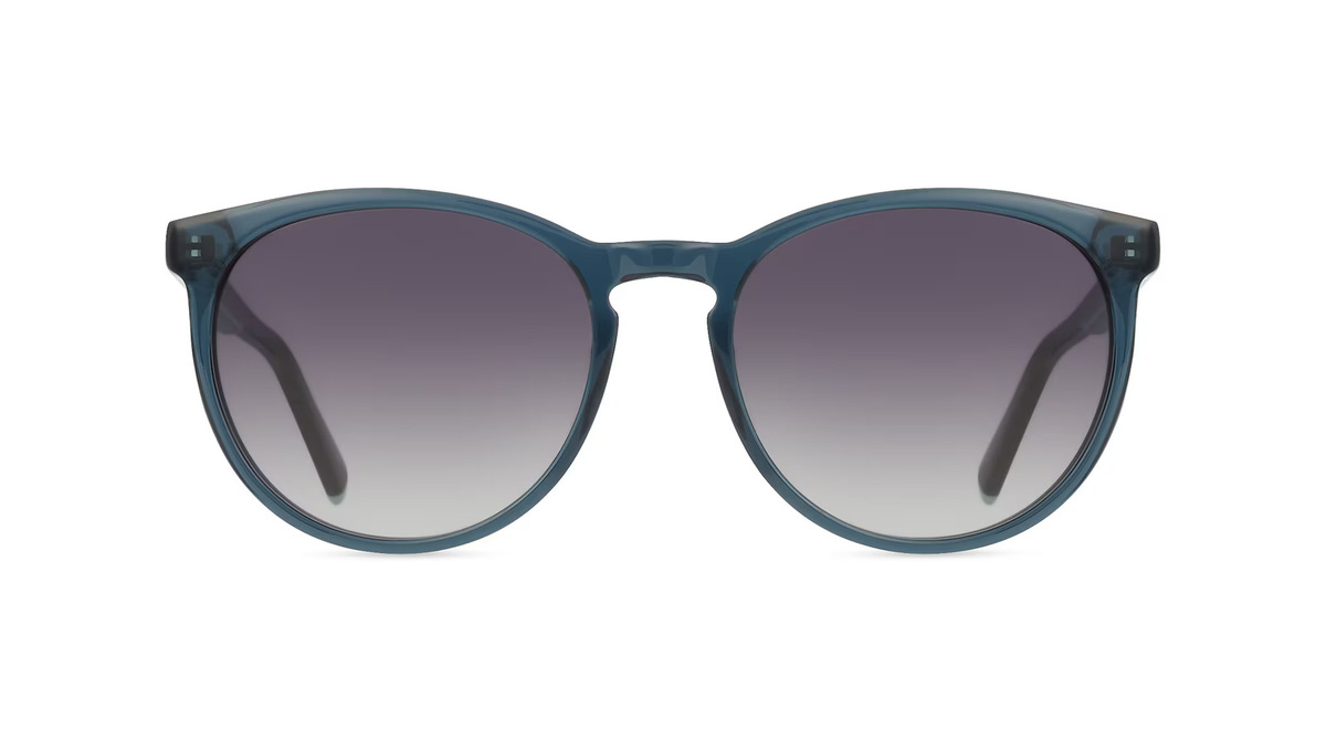 Humphrey's 588182 Sonnenbrille, Vollrand, Panto, Kunststoff, Unisex, blau, grau - Bild 1