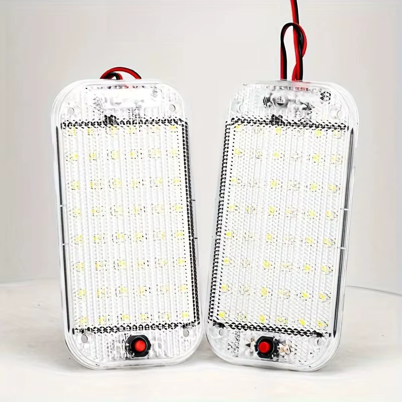 CHKJPLH LED Innenbeleuchtung für RV und Auto mit 48 LEDs, Weiß, Deckenlampe für 12V/24V - Bild 1