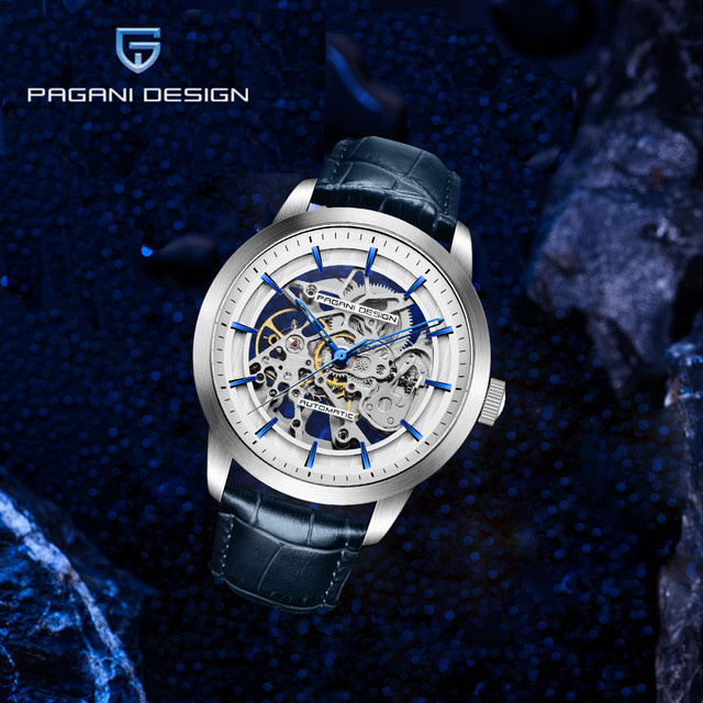 PAGANI DESIGN Armbanduhr Automatik, Edelstahl, Leder, Herren - Bild 1