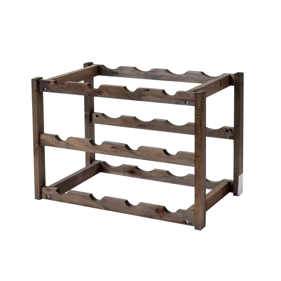 Weinregal MCW B58 aus Tannenholz in Braun mit 3 Böden, B/T/H: 30 x 26 x 42 cm - Bild 3