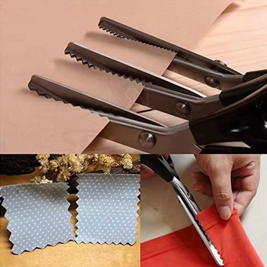 Professionelle Zackenschere aus Metall für präzise Zick-Zack-Schnitte und zum Verhindern von Ausfransen beim Nähen - Bild 2