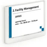 DURABLE Türschild CLICK SIGN in Transparent und Weiß aus Kunststoff, Breite: 17,2 cm, Höhe: 12,9 cm - Bild 1