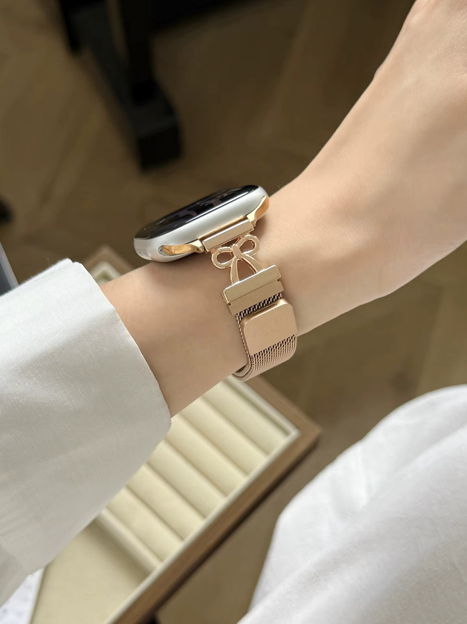 iwujiao Uhrenarmband Edelstahl, Schleifenband, Damen - Bild 1