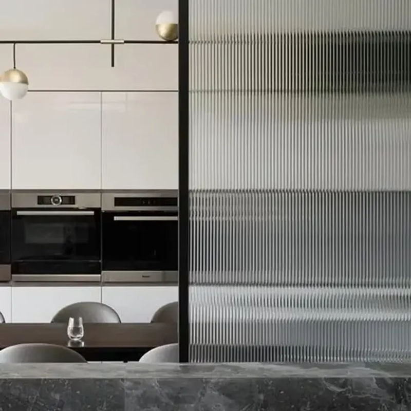 WXSHSH 3D Glasfolie Art Deco Design, transparent und undurchsichtig, elektrostatisch haftend, geometrisches Muster für Badezimmerfenster - Bild 5