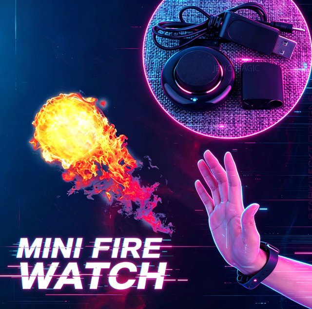 Murphy's Magic Mini Fire Watch, Magie-Requisiten, Kunststoff, Schwarz - Bild 1