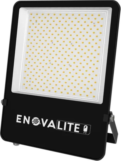 ENOVALITE LED Außenstrahler Flutlichtstrahler 200W mit 26000Lm in Schwarz, Neutralweiß 4000K, IP65 und IK06 - Bild 1