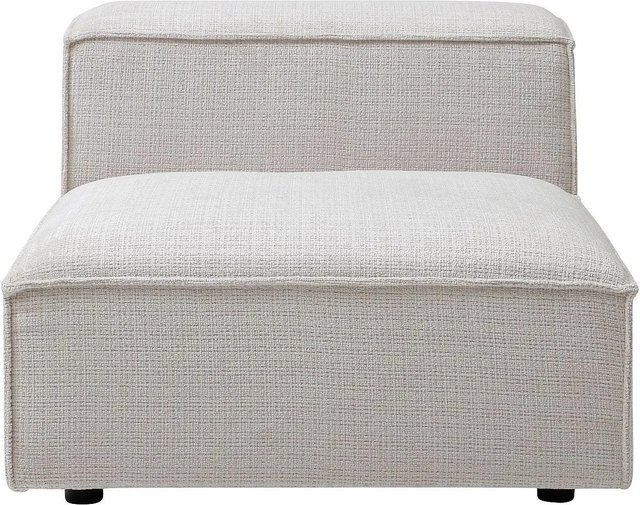 Vente-unique Sessel Ruzolo mit gerader Rückenlehne in Beige aus Chenillestoff, Breite: 90 cm - Bild 1