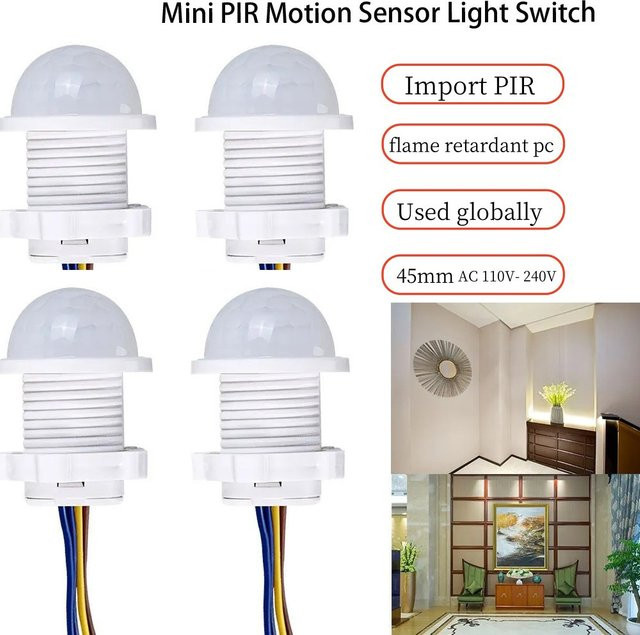 Intelligenter PIR-Infrarot-Bewegungsmelder als automatischer Lichtschalter in Weiß - Bild 1