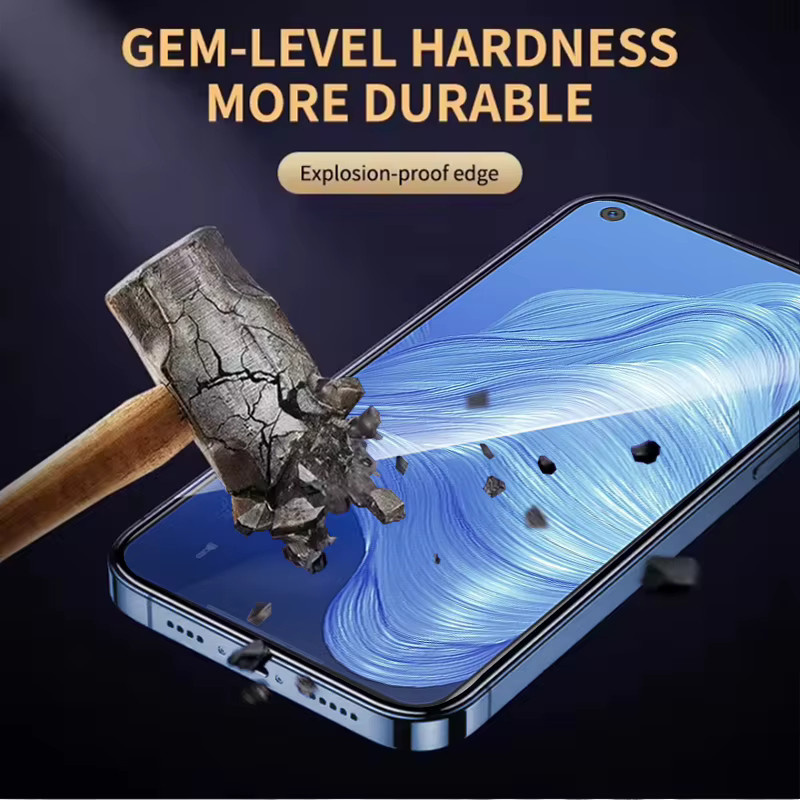 3er-Set gehärtetes Glas für Realme 7 5G, 6,5 Zoll, transparent, Full Coverage Display-Schutz mit Fingerabdruck-Entsperrung - Bild 5