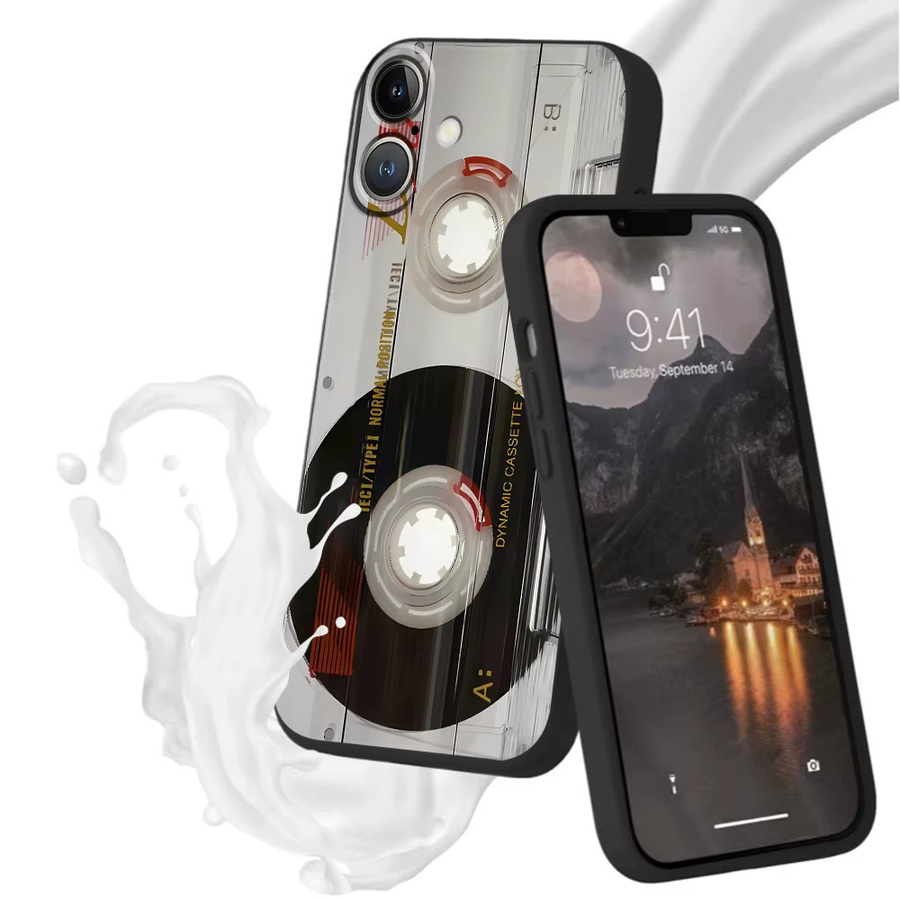 Schwarze Retro-Kamerahülle für Apple iPhone in verschiedenen Modellen, weiche Handyhülle - Bild 6