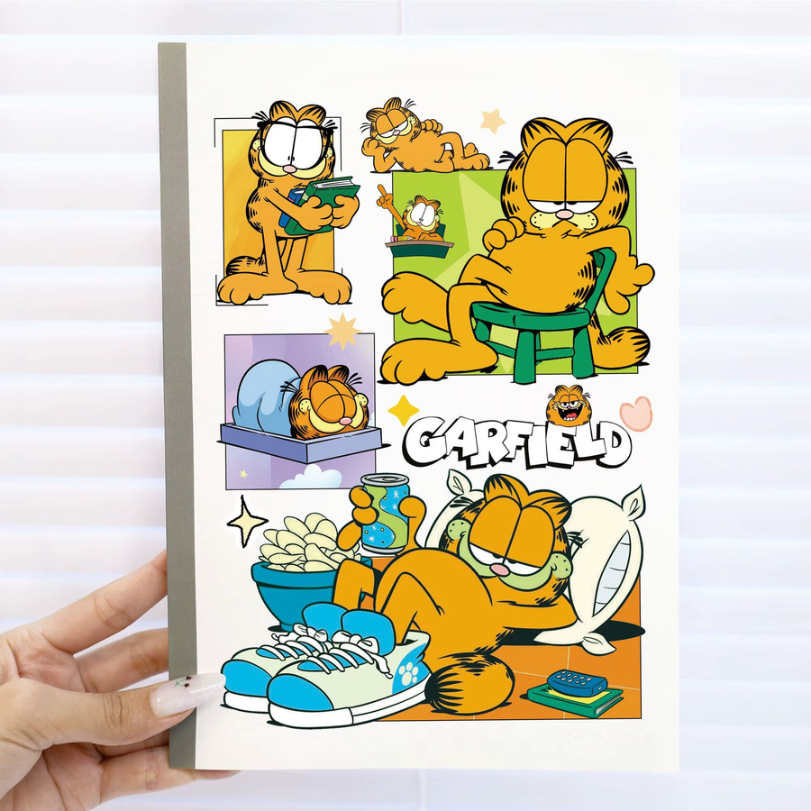 Garfield Cartoon Notizbuch mit Softcover und gepunktetem Papier in Braun - Bild 1