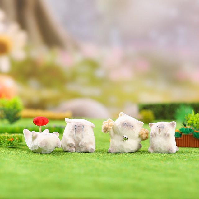 Potdemiel Katzen-Emotionen, Mini-Modellspielzeug, Weiß - Bild 1