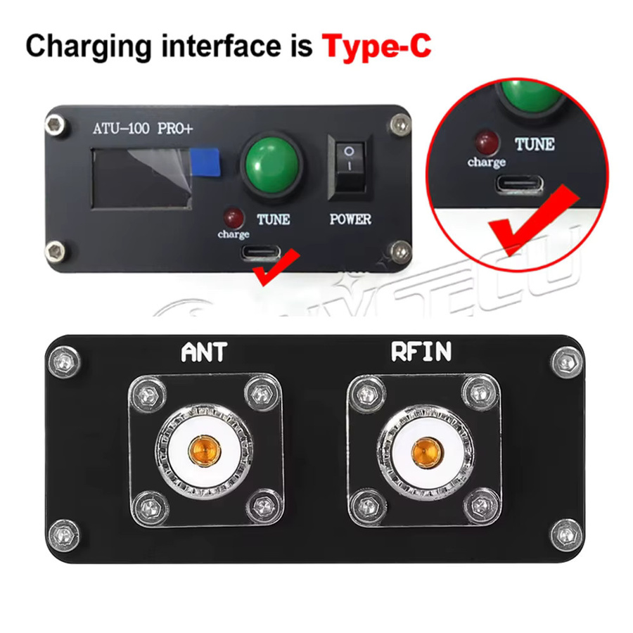 JANCORE ATU-100 Pro+ Automatischer Antennentuner 100 W 1,8–50 MHz mit OLED-Display und wiederaufladbarem Akku in Schwarz - Bild 6