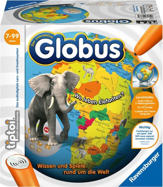 RAVENSBURGER tiptoi Interaktiver Globus Geografie ab 7 Jahren - Bild 1