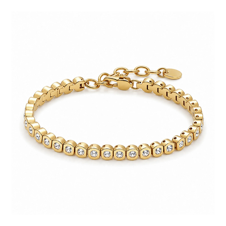 Amilla Armband, Edelstahl, Gold, Zirkonia, Damen - Bild 1