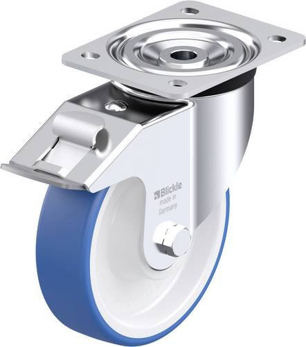 Blickle L-POTHS 160XK-FI Stahlblech-Lenkrolle aus verzinktem Stahl mit Rad-Durchmesser 160 mm und einer Tragfähigkeit von 400 kg - Bild 1