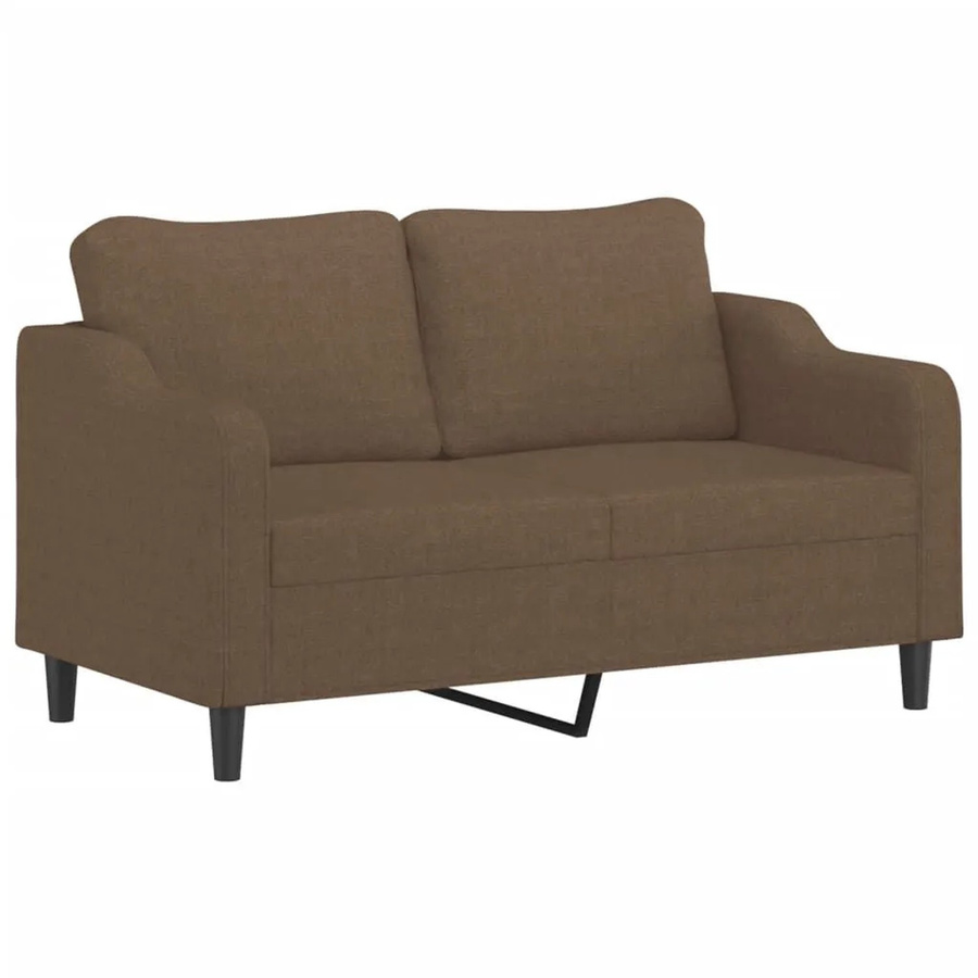 vidaXL 2-Sitzer-Sofa in Braun mit Stoffbezug und Metallrahmen für dein Wohnzimmer - Bild 2