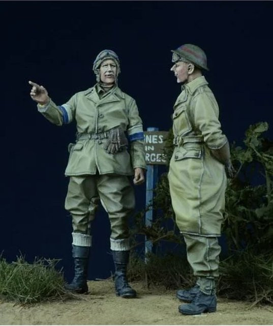 Risen Britische Despatch-Rider-2-Figuren, Modellbausätze, Maßstab 1:35 - Bild 1