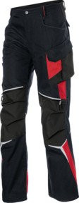 Kübler Arbeitshose BODYFORCE PRO PSA Form 2125 in Schwarz/Mittelrot mit Cordura Größe 29 - Bild 1