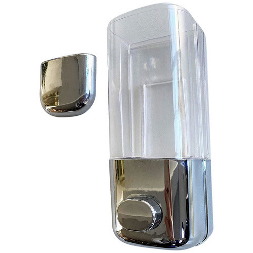 ADOB Seifenspender Wandmontage in Silber mit Pumpe, Länge: 9 cm - Bild 2