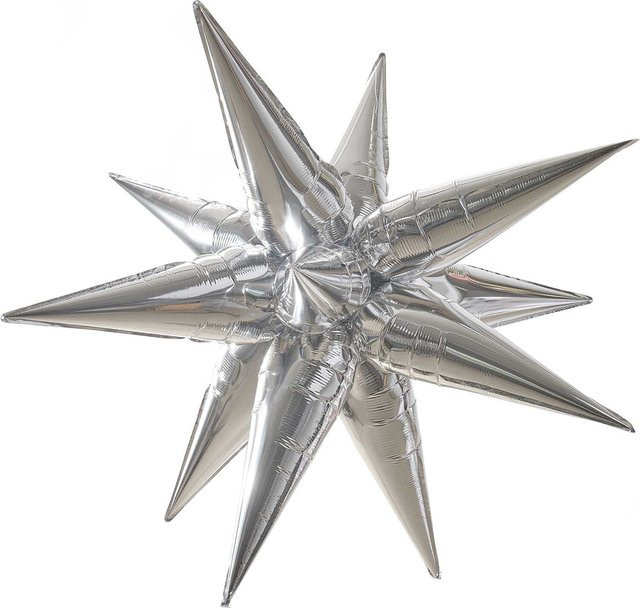 Rico Design Folienballon 3D-Stern in Silber, Höhe: 102 cm - Bild 1