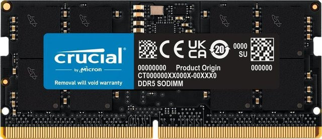 Crucial DDR5 SODIMM Arbeitsspeicher 16 GB 5600 MHz CL46 Schwarz - Bild 1