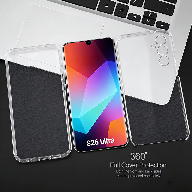 Transparente 360 Grad Handyhülle aus PC und TPU für Samsung Galaxy S26 Ultra S25 S24 S23 S22 S21 A56 A55 A54 A53 A37 A36 A35 A26 Cover - Bild 4