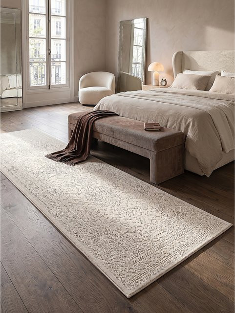 KASOS Läufer Kadima Design in Beige, pflegeleicht und waschbar, B/T: 80 x 300 cm - Bild 1
