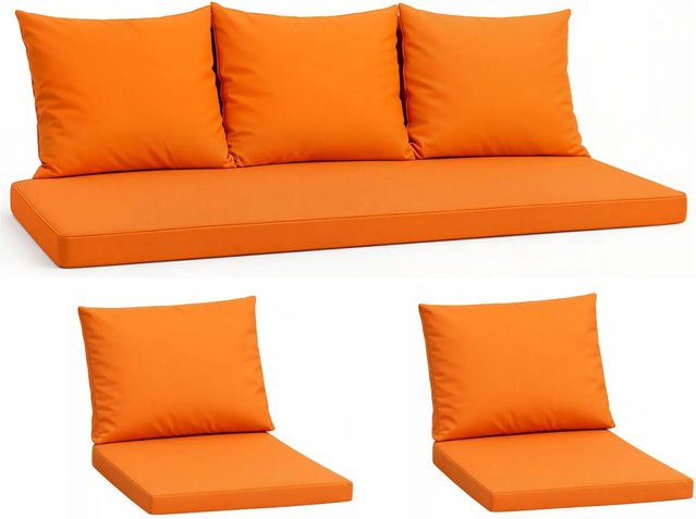 Setgarden Komfort Set Gartenloungekissen für Technorattan-Möbel in Orange, bestehend aus Sofa-Kissen B: 150 cm, T: 60 cm, H: 60 cm und 1 Sesselkissen - Bild 1