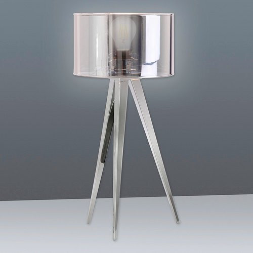 Näve Tripod Tischleuchte Chrom silberfarben Höhe: 61,5 cm - Bild 2