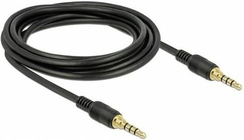 Delock 85601 Audio Verbindungskabel mit 3,5 mm Klinkensteckern in Schwarz, Länge: 3 m - Bild 1