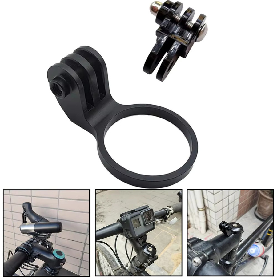 GoPro Kamera-Verlängerungshalterung für Mountain Road Fahrradvorbau-Headset-Kappe, Schwarz, passend für Gabeln mit 28,6 mm Durchmesser - Bild 4