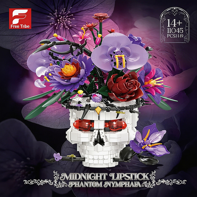 AMAZINGBLOKS Gothic-Totenkopf-Blumentopf, Baukasten, 1449 Teile, ab 14 Jahren - Bild 1