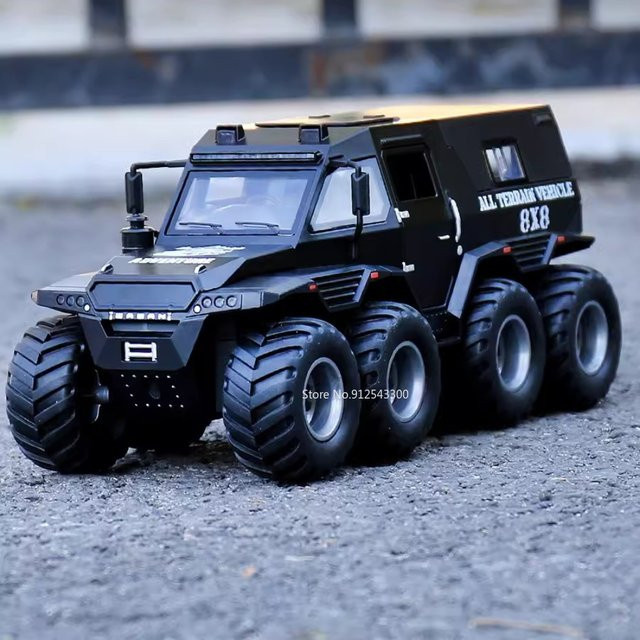DUFFDUN Russische Avtoros Schamane 8x8 ATV, Modell Spielzeug Auto, 1:32, Metall, mit Licht und Sound - Bild 1