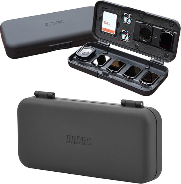 ALLOYSEED Aufbewahrungsbox für DJI Osmo Pocket 3 Filter-Zubehör, stoßfeste Tragetasche, Schwarz - Bild 1