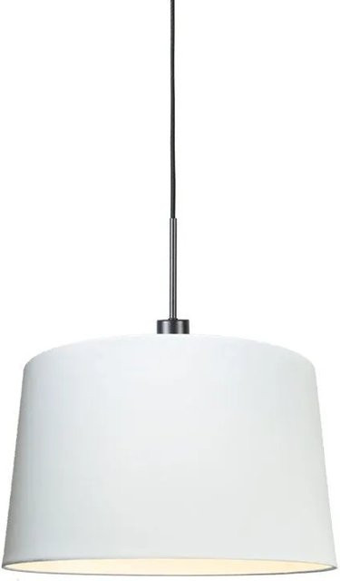 QAZQA Moderne Hängelampe Schwarz Weiß mit Schirm Durchmesser: 45 cm - Bild 1