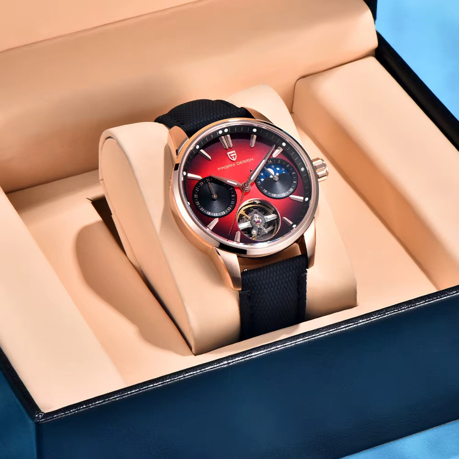 Pagani Design Armbanduhr, Automatik, Edelstahl, 41 mm, Mondphase, Herren - Bild 5