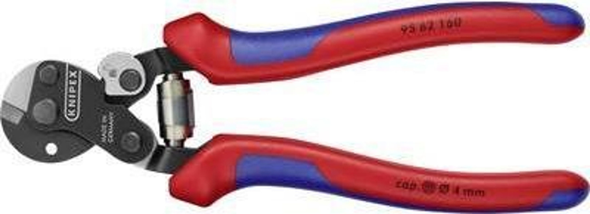 Knipex Drahtseilschere 95 62 160 in Rot für hochfeste Drahtseile mit Mehrkomponenten-Hüllen, Länge: 160 mm - Bild 2