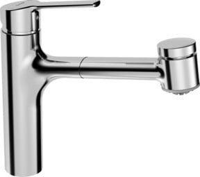 Hansa Spültisch-Einhebelmischer HANSARONDA ND in Chrom mit schwenkbarem Auslauf und Safety Stop - Bild 1