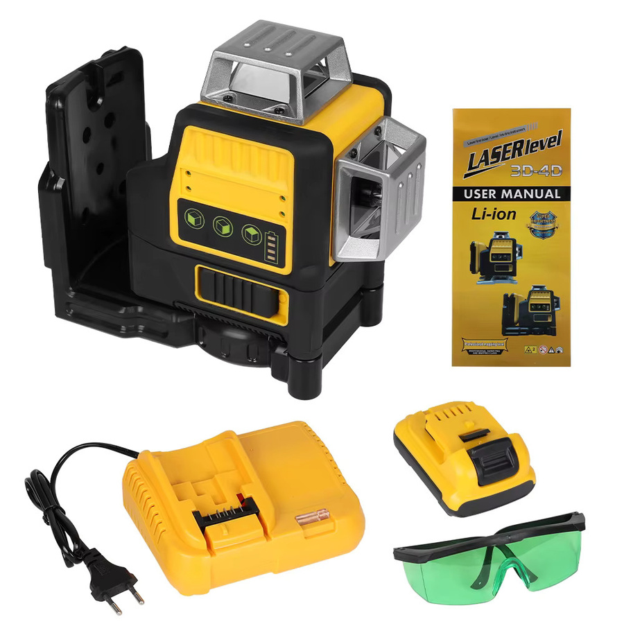 Podofo Grünes Laser-Nivelliergerät für Dewalt mit 12 Linien, 360 Grad vertikal und horizontal, selbstnivellierend, IP65 staubdicht und wasserdicht - Bild 5