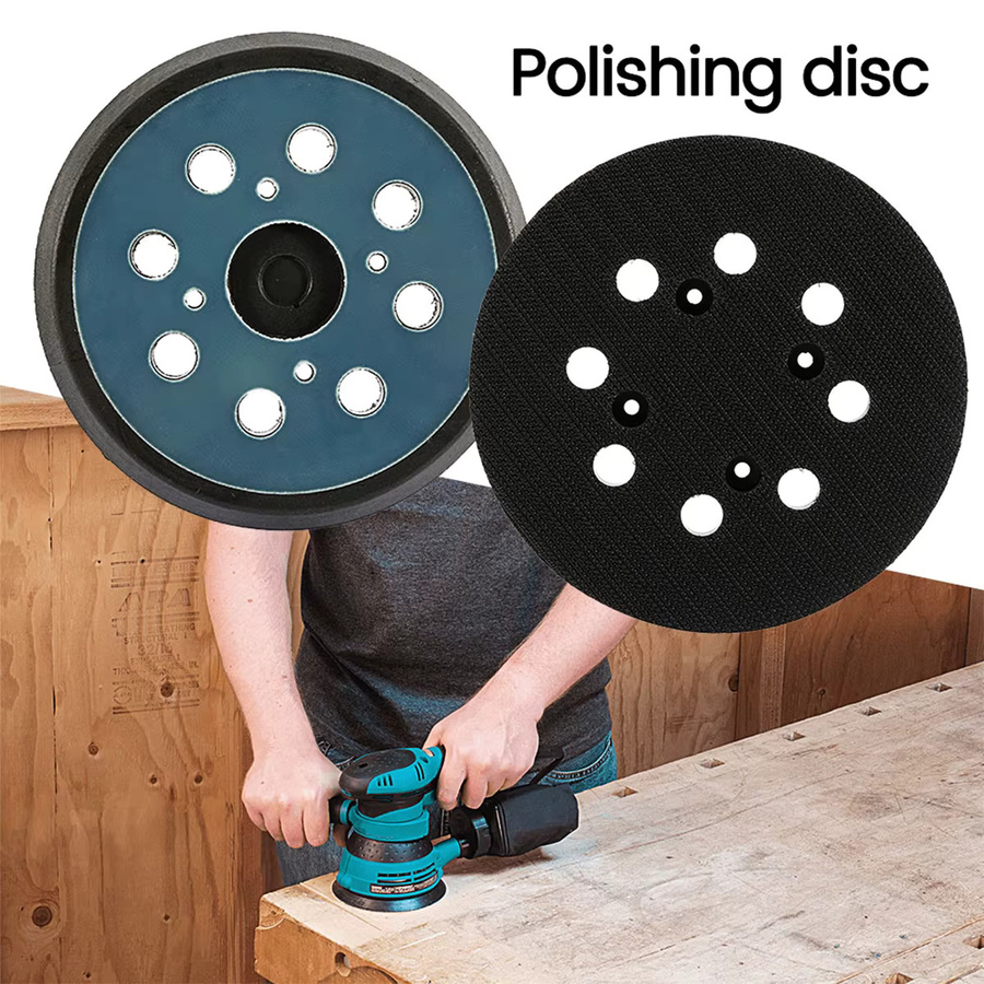 Hands DIY Schleifpad 5 Zoll mit 8 Löchern und 3/4 Zoll Gewinde für Exzenterschleifer und Polierarbeiten, 125 mm - Bild 2